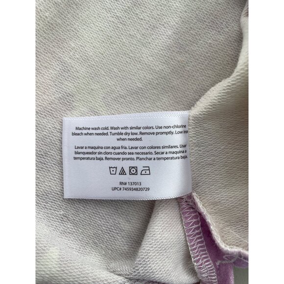 Wildfox Tie Dye Stars Pullover Sweatshirt Women XL Purple Cotto Blend Loungewear - Picture 7 of 9